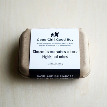 Basil and Palmarosa Organic Dog Shampoo Bar