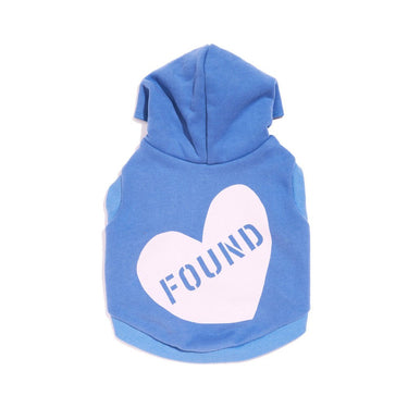 Big Full Heart Animal Hoodie, Periwinkle + Light PinkBig Full Heart Animal HoodiesFound My AnimalXS