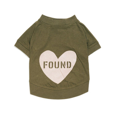 Found My Animal Big Full Heart Animal T-Shirt, Army + BlushBig Full Heart Animal T-ShirtsFound My AnimalXS
