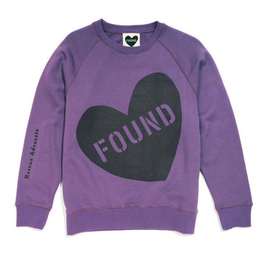 Found My Animal Big Full Heart Sweatshirt, Purple + PlumBig Full Heart SweatshirtsFound My AnimalXS