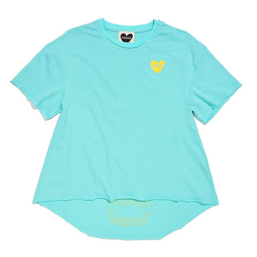 Found My Animal Big Full Heart T-Shirt, Aqua + CitronBig Full Heart T-ShirtsFound My AnimalXS