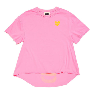 Found My Animal Big Full Heart T-Shirt, Candy Pink + Sunshine YellowBig Full Heart T-ShirtsFound My AnimalXS