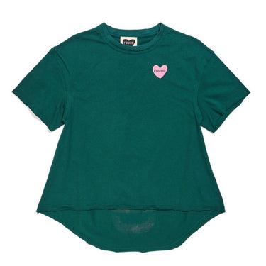 Found My Animal Big Full Heart T-Shirt, Hunter Green + Candy PinkBig Full Heart T-ShirtsFound My AnimalXS