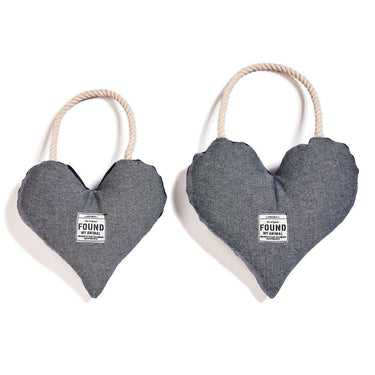 Found My Animal Heart Rope Denim Dog ToyToysFound My AnimalS