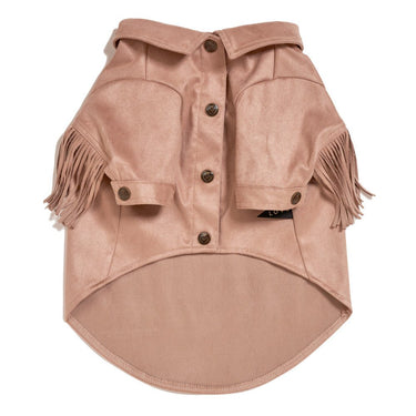 Found My Animal Tan Faux Leather Fringe Dog JacketPuffers, Hoodies, CoatsFound My AnimalXS