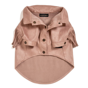 Found My Animal Tan Faux Leather Fringe Dog JacketPuffers, Hoodies, CoatsFound My AnimalXS