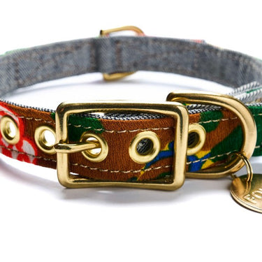 Limited Edition Vintage Floral Dog & Cat Collar, OrangeDog CollarsFound My AnimalXS
