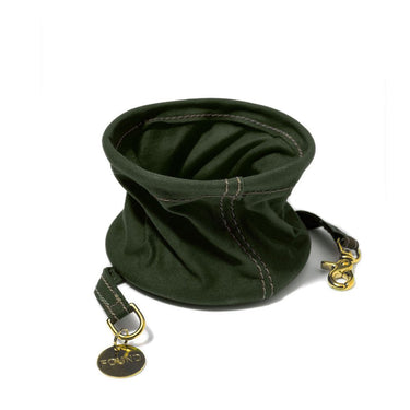Olive Cotton Canvas Collapsible Cat & Dog Water BowlDog BowlsFound My Animal